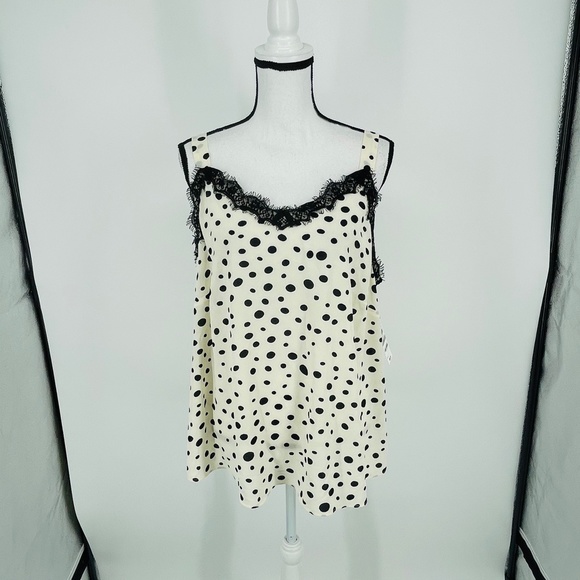 Bar III Plus Size Polka Dot Camisole 1X & 2X  A109 - Picture 2 of 9